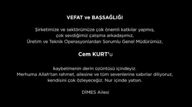 DİMES Genel Müdürü Cem Kurt hayatını kaybetti! Cem Kurt kimdir? Kaç yaşında, neden öldü? - Resim: 0