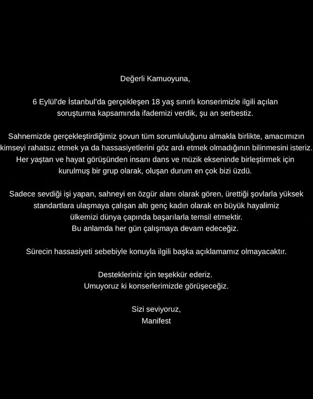 Adli kontrol şartıyla serbest bırakılan Manifest Grubundan ilk açıklama geldi - Resim: 0