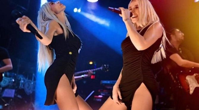Gülşen seksi kıyafetiyle dikkat çekti