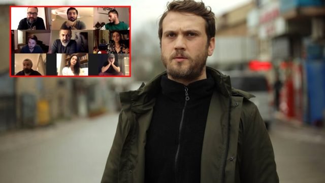 Salgın nedeniyle çekimleri iptal olan Çukur’un oyuncuları evlerinden canlı yayın yaptı